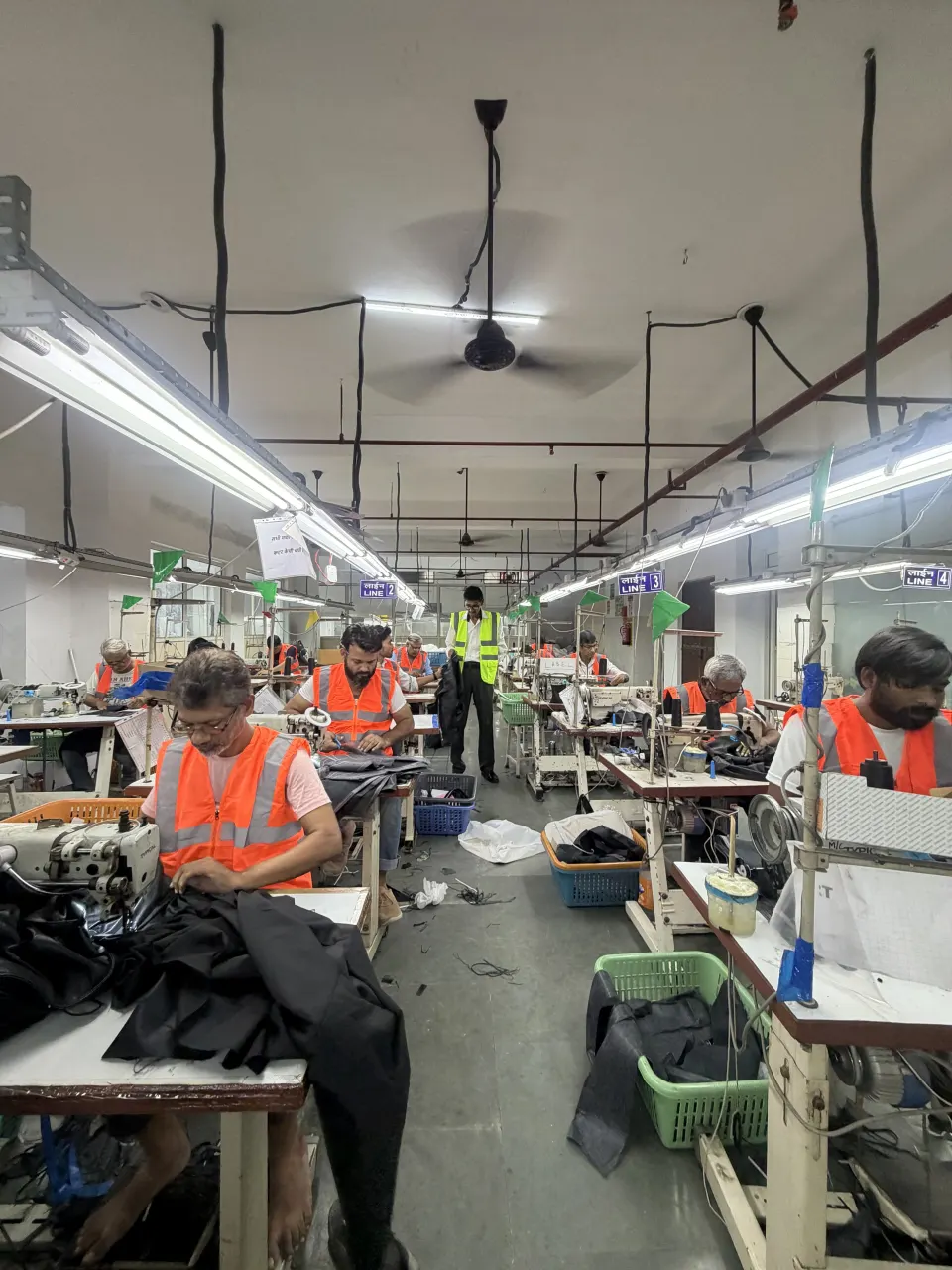 Hide Fashion the production team at work on the stitching floor.